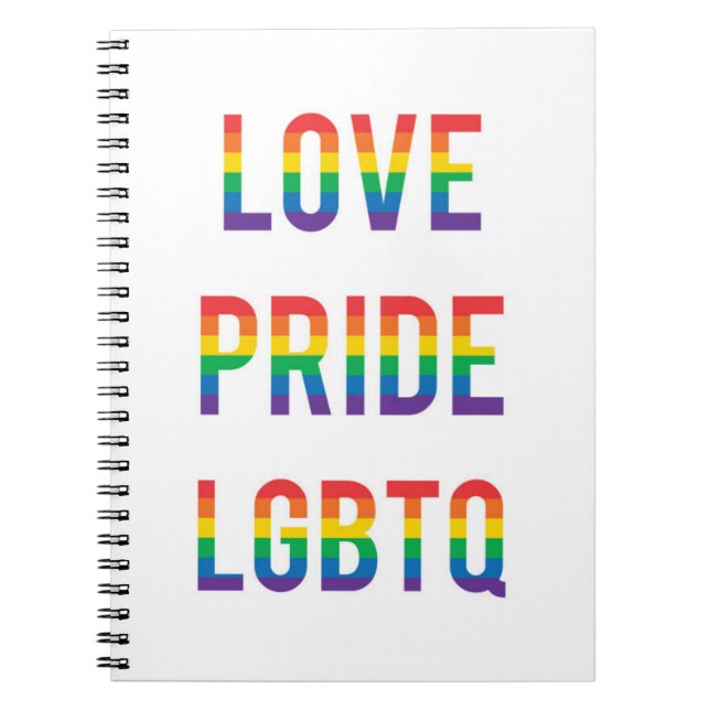 Love Pride LGBTQ Notebook (Front)