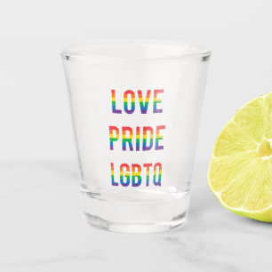 Love Pride LGBTQ Shot Glass