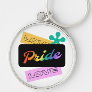 Love pride love. LGBT+pride. Rainbow Keychain