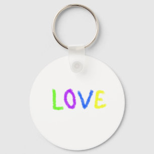 Love pride rainbow watercolor LGBTQ June modern Key Ring
