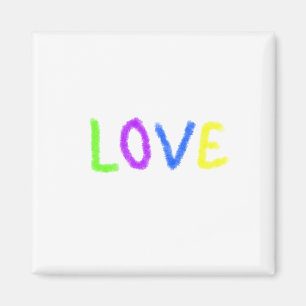Love pride rainbow watercolor LGBTQ June modern Magnet