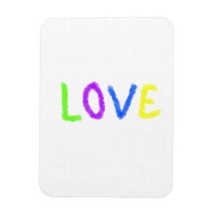Love pride rainbow watercolor LGBTQ June modern Magnet