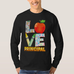 Love Principal Kid Student Teacher Back To School T-Shirt