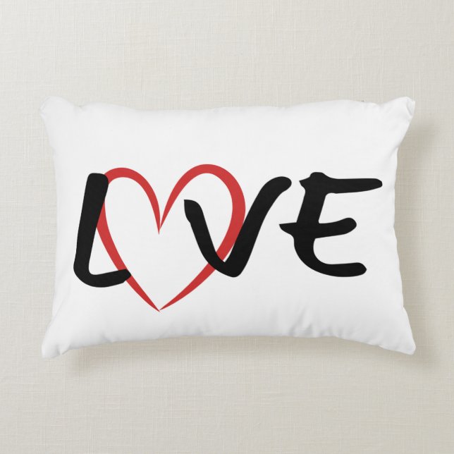 LOVE printed  Decorative Cushion (Front)
