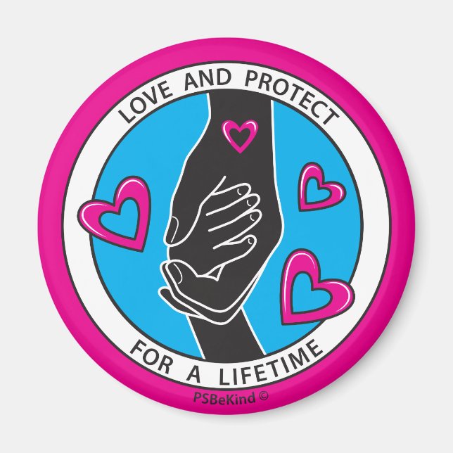 Love & Protect Symbol Pink 1_2.25”_ Magnet (Front)