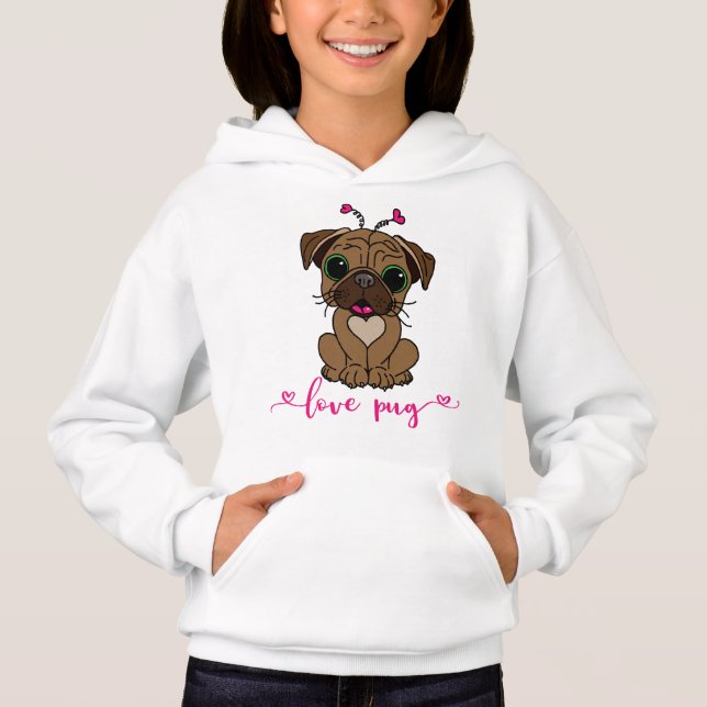 Love Pug Dog Valentine's Day (Front)