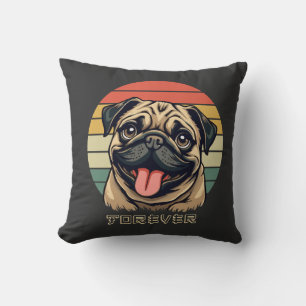 Love Pug Forever � Cute Pug Lover Design Cushion