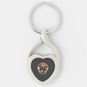 Love Pug Forever � Cute Pug Lover Design Key Ring