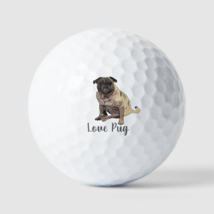 Love Pug Golf Balls