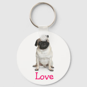 Love Pug Key Chain