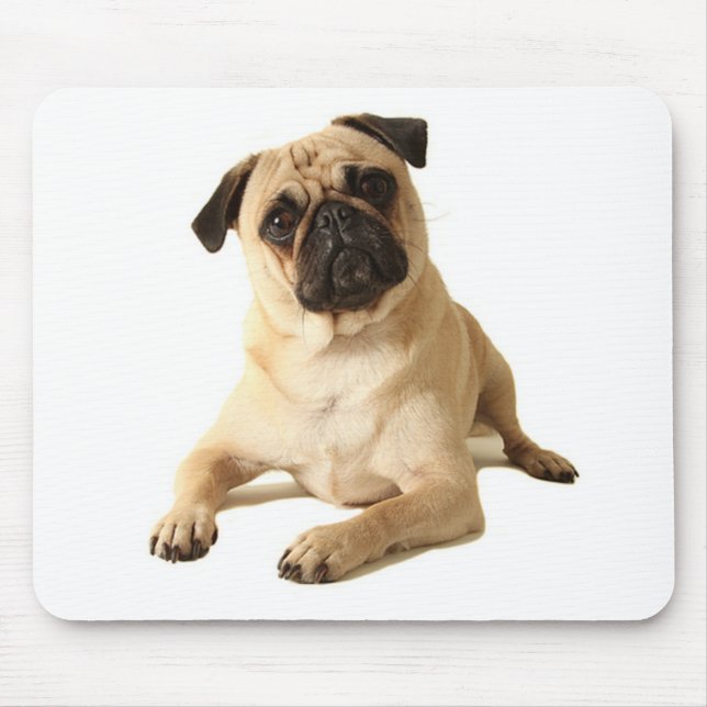 Love Pug Puppy Dog Mousepad (Front)