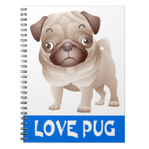 Love Pug Puppy Dog Notebook / Journal