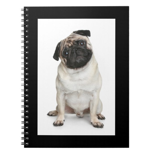 Love Pug Puppy Dog White Notebook / Journal (Front)