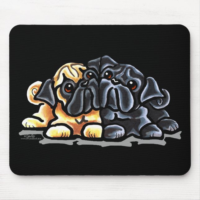 Love Pugs Mouse Pad (Front)