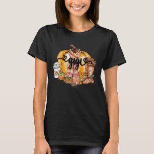 Love pumkin halloween Gigi gnome spooky grandma T-Shirt