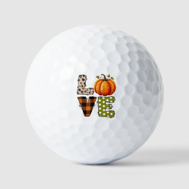 LOVE - Pumpkin and Fall Season Golf Balls (Front)