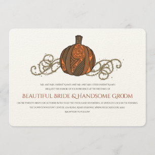Love Pumpkin Autumn Wedding Invitation