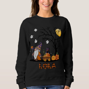 Love pumpkin gnomes Lola halloween gift for grandm Sweatshirt