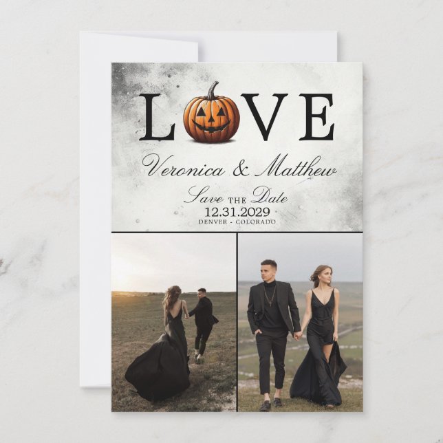 Love Pumpkin Save The Date Card (Front)