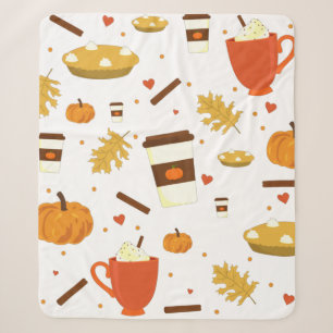 love pumpkin spice coffee sherpa blanket