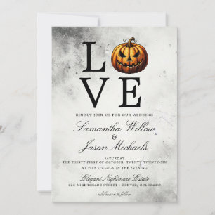 Love Pumpkin Wedding Invitation