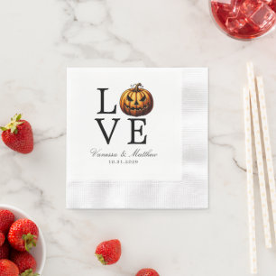 Love Pumpkin Wedding Napkin