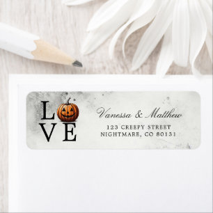 Love Pumpkin Wedding Return Address Label