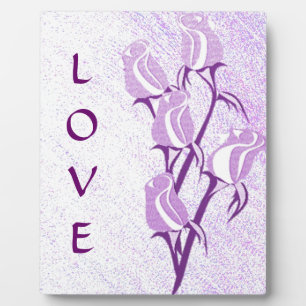 Love Purple Rose Plaque