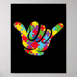 Love Puzzle Hand Sign Language Autism Awareness Su