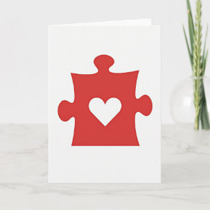 Love Puzzle Heart Card