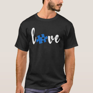 LOVE Puzzle Pieces Heart Autism Awareness     1 T-Shirt