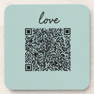 Love QR Code  Coaster