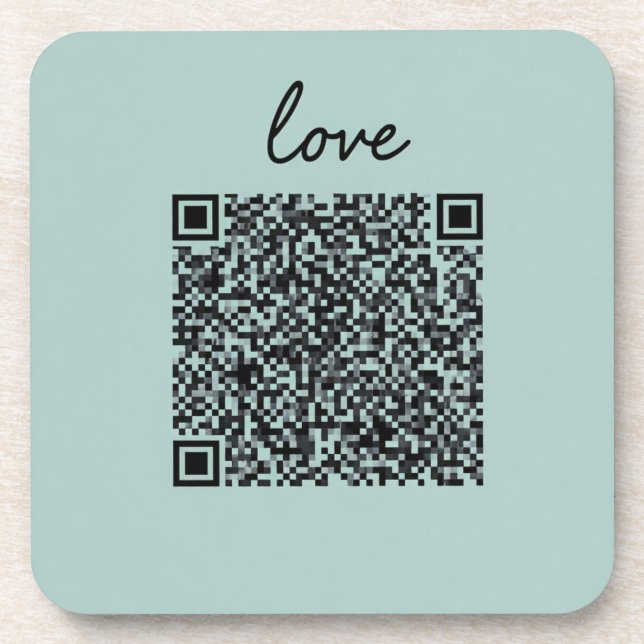 Love QR Code  Coaster (Front)