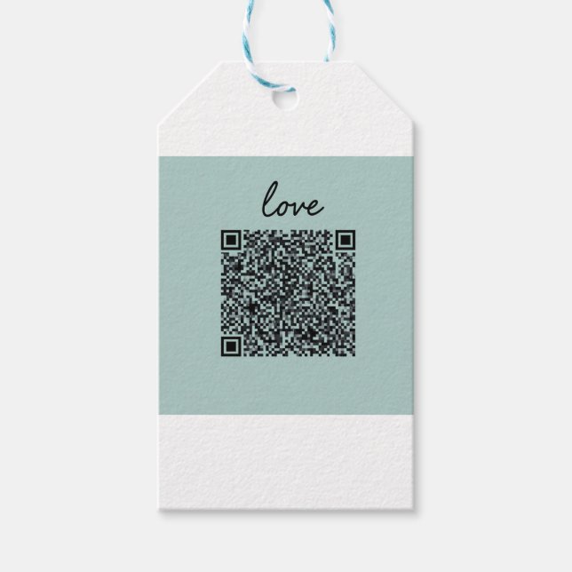 Love QR Code  Gift Tags (Front)