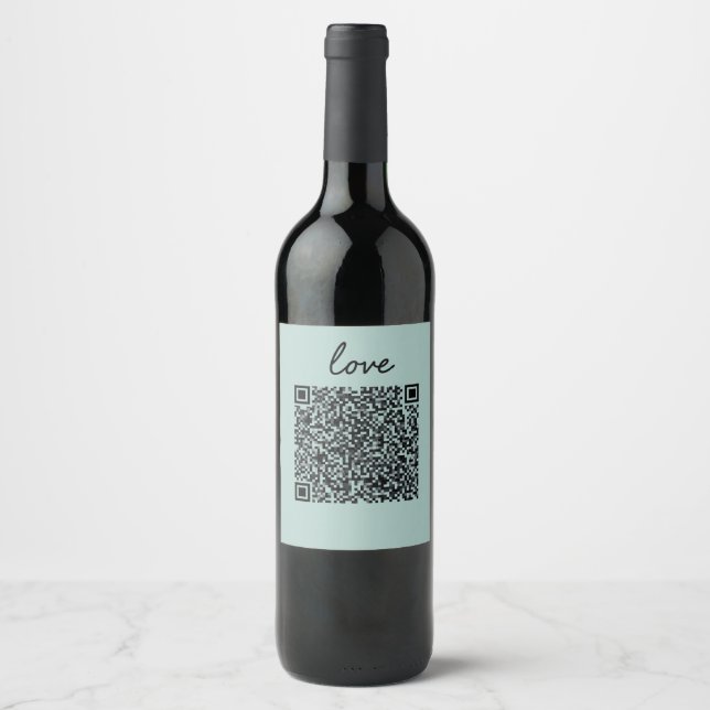 Love QR Code  Wine Label (Front)