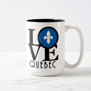 LOVE Quebec 15oz Two-Tone Coffee Mug