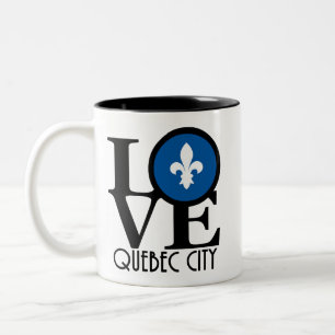 LOVE Quebec City 11oz Two-Tone Coffee Mug