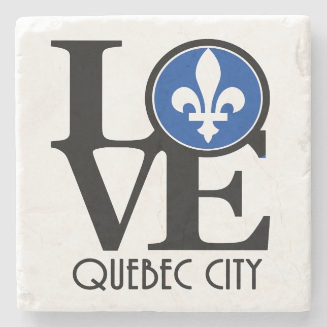 LOVE Quebec City Stone Coaster (Front)