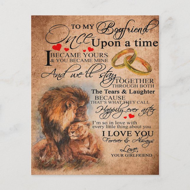 Love Quote For Boyfriend, Boyfriend Birthday Gift Flyer (Front)