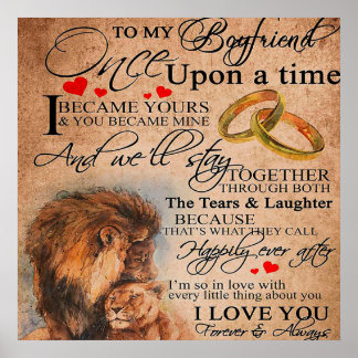 Love Quote For Boyfriend, Boyfriend Birthday Gift Poster