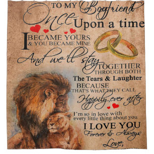 Love Quote For Boyfriend, Boyfriend Birthday Gift Shower Curtain