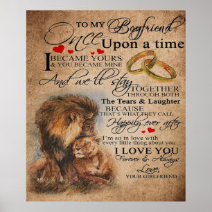 Love Quote For Boyfriend Cute Boyfriend Gift Poster