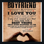 Love Quote For Boyfriend, Husband Love Birthday Poster<br><div class="desc">Love Quote For Boyfriend,  Husband Love Birthday</div>