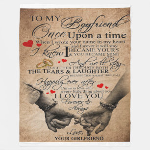 Love Quote For Boyfriend Lovely Quotes Gift Fleece Blanket