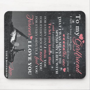 Love Quote For Boyfriend Matching Couple Gift Mouse Pad
