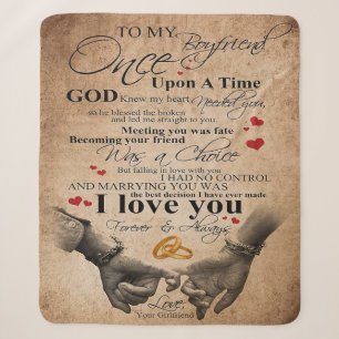 Love Quote For Boyfriend Matching Couple Gift Sherpa Blanket