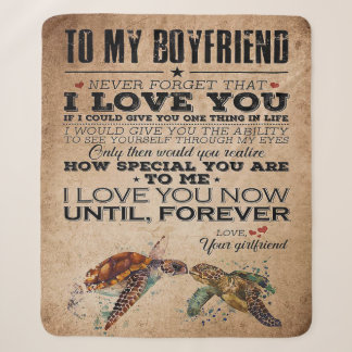 Love Quote For Boyfriend | Mathcing Couple Gift Sherpa Blanket