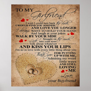 Love Quote For Girlfriend Cute Family Present Poster