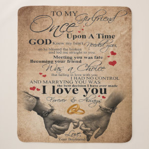 Love Quote For Girlfriend   Cute Family Present Sherpa Blanket