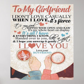 Love Quote For Girlfriend | Funny Quotes Gift Poster